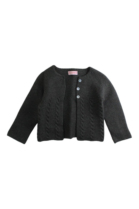 A Grey Cardigans from La Coqueta in size 12-18M for girl. (Front View)