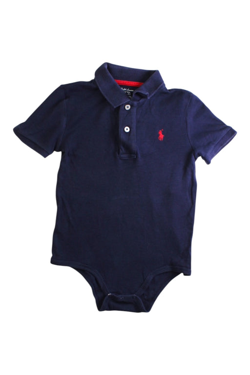 A Navy Short Sleeve Bodysuits from Ralph Lauren in size 2T for boy. (Front View)