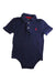 A Navy Short Sleeve Bodysuits from Ralph Lauren in size 2T for boy. (Front View)