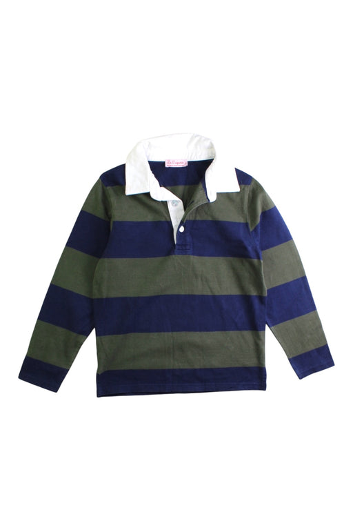 A Green Long Sleeve Polos from La Coqueta in size 4T for boy. (Front View)
