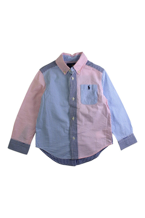 A Pink Long Sleeve Polos from Ralph Lauren in size 3T for boy. (Front View)