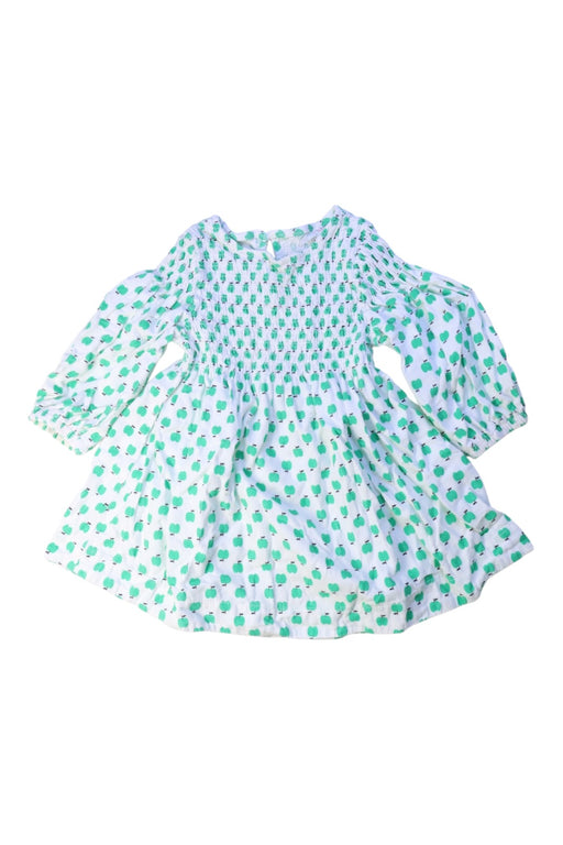 A Green Long Sleeve Dresses from Seed in size 2T for girl. (Front View)