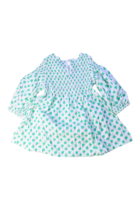 A Green Long Sleeve Dresses from Seed in size 2T for girl. (Back View)