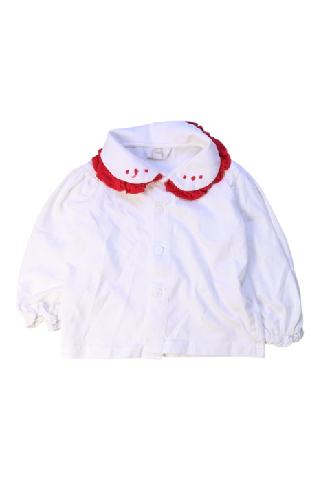 A White Long Sleeve Shirts from Caramelo Kids in size 18-24M for girl. (Front View)