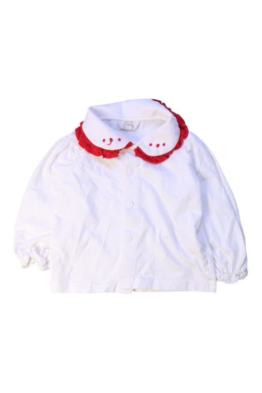 A White Long Sleeve Shirts from Caramelo Kids in size 18-24M for girl. (Front View)