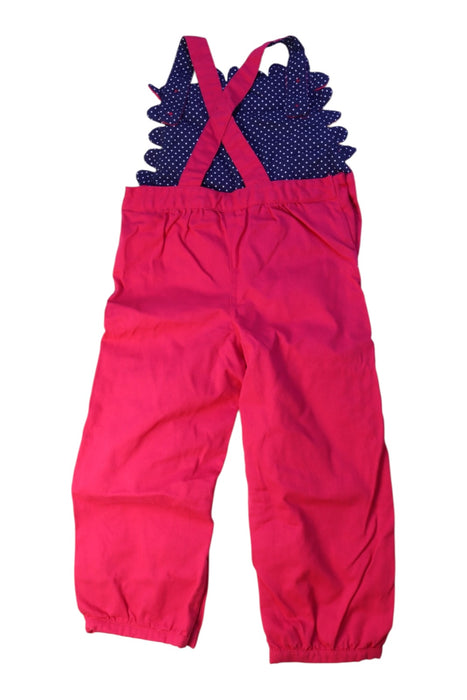 A Pink Long Overalls from Jojo Maman Bébé in size 2T for girl. (Back View)