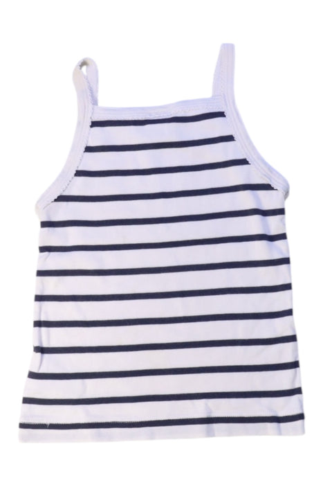A Navy Sleeveless Tops from Petit Bateau in size 2T for girl. (Back View)