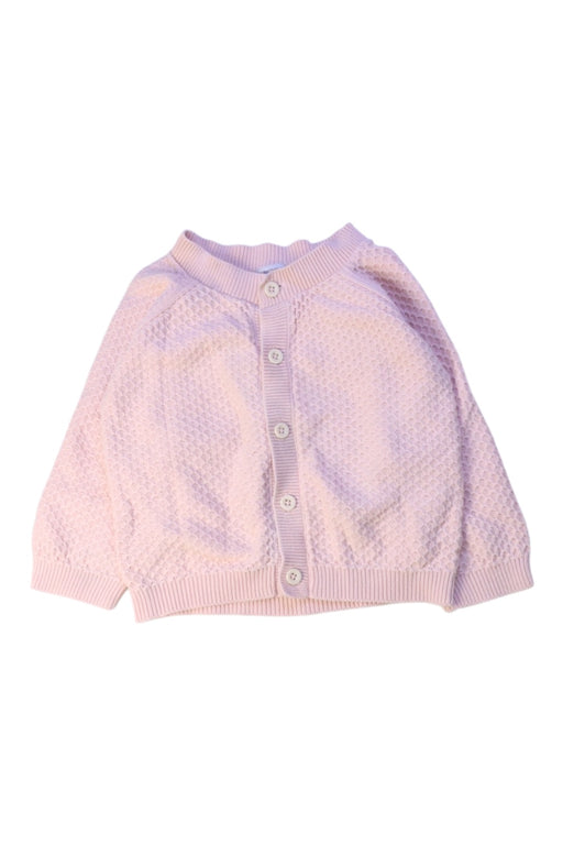 A Pink Cardigans from Petit Bateau in size 6-12M for girl. (Front View)