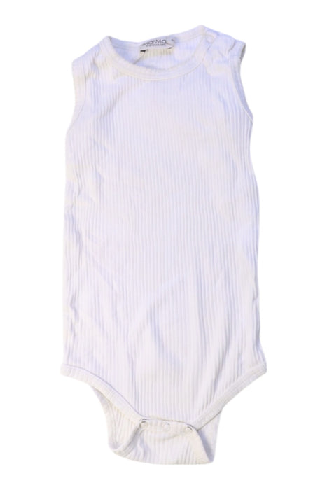 A White Sleeveless Bodysuits from MarMar in size 12-18M for neutral. (Front View)