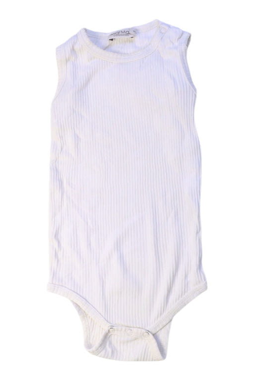 A White Sleeveless Bodysuits from MarMar in size 12-18M for neutral. (Front View)