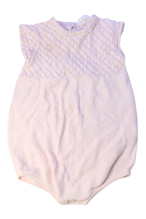 A Pink Sleeveless Rompers from Louis Louise in size 12-18M for girl. (Front View)