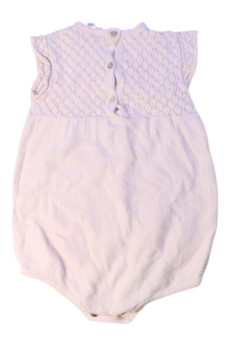 A Pink Sleeveless Rompers from Louis Louise in size 12-18M for girl. (Back View)