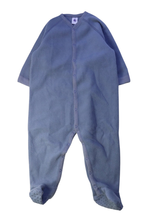 A Blue Onesies from Petit Bateau in size 12-18M for boy. (Front View)