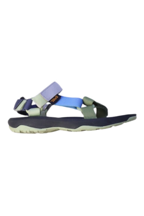 A Blue Sandals from Teva in size 6T for boy. (Front View)