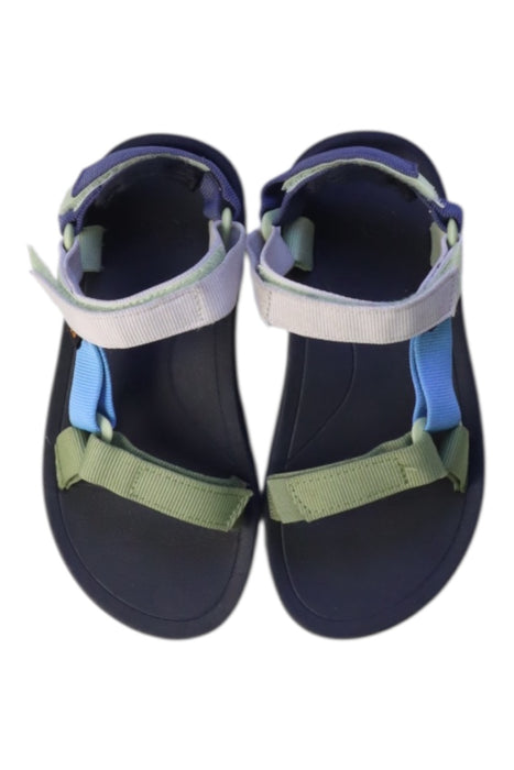 A Blue Sandals from Teva in size 6T for boy. (Back View)