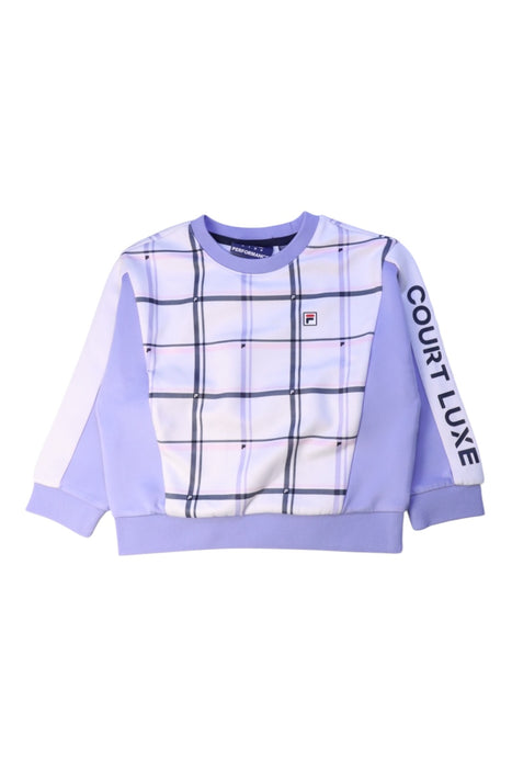 A Purple Crewneck Sweatshirts from Fila in size 4T for girl. (Front View)