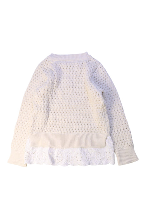 A White Long Sleeve Tops from Pomp de Lux in size 2T for girl. (Back View)