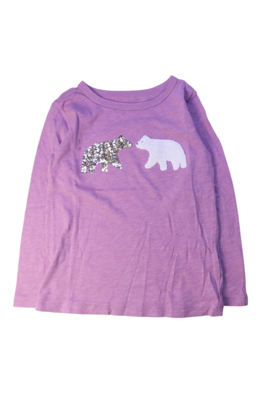 A Purple Long Sleeve Tops from Crewcuts in size 4T for girl. (Front View)