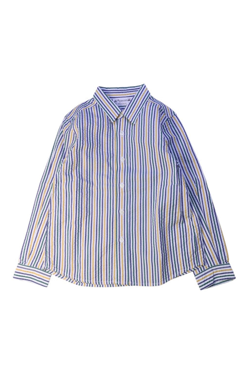 A Blue Long Sleeve Shirts from Bonpoint in size 6T for boy. (Front View)