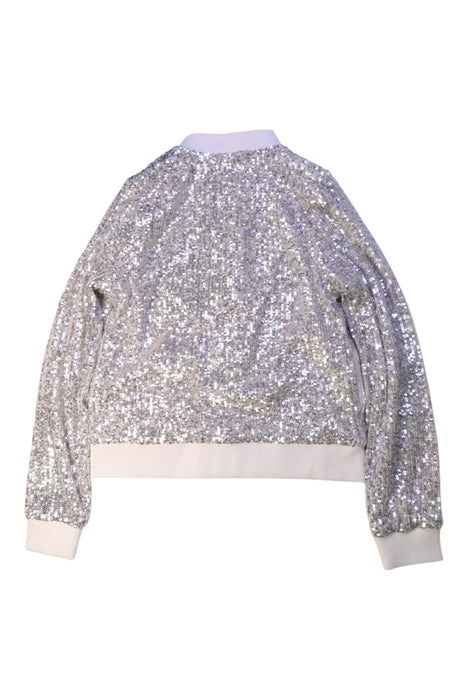 A Silver Lightweight Jackets from Janie & Jack in size 10Y for girl. (Back View)
