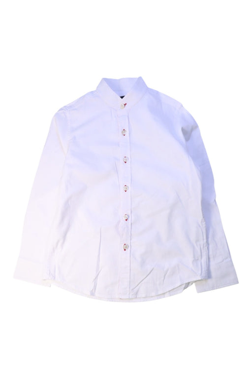 A White Long Sleeve Shirts from Shanghai Tang in size 6T for boy. (Front View)