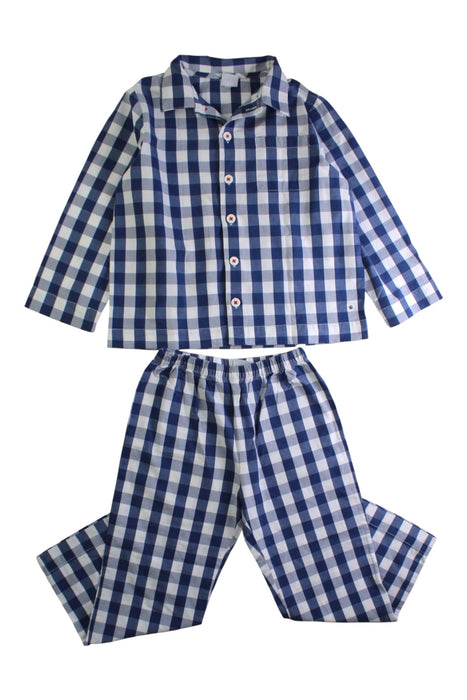 A Blue Pyjama Sets from Petit Bateau in size 4T for boy. (Front View)
