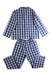 A Blue Pyjama Sets from Petit Bateau in size 4T for boy. (Back View)
