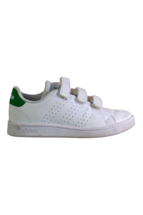 A White Sneakers from Adidas in size 5T for neutral. (Front View)