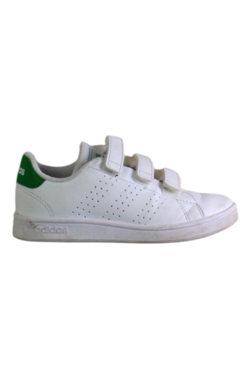 A White Sneakers from Adidas in size 5T for neutral. (Front View)