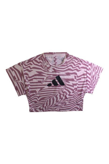 A Pink Short Sleeve T Shirts from Adidas in size 7Y for girl. (Front View)