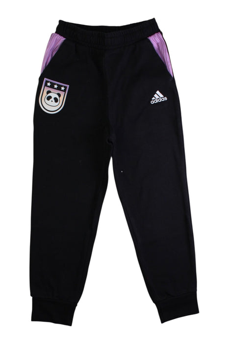 A Black Sweatpants from Adidas in size 7Y for girl. (Front View)