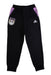 A Black Sweatpants from Adidas in size 7Y for girl. (Front View)