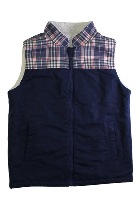 A Navy Outerwear Vests from Chickeeduck in size 7Y for boy. (Front View)