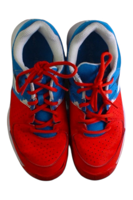 A Red Sneakers from Babolat in size 12Y for boy. (Back View)