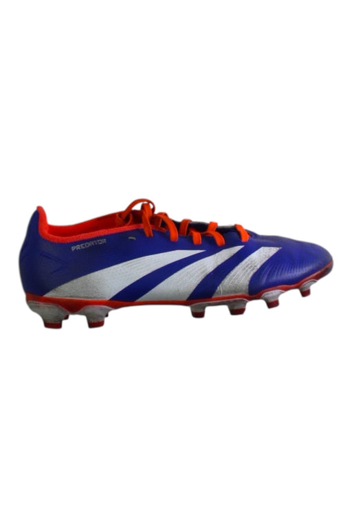 A Blue Cleats/Soccer Shoes from Adidas in size 12Y for boy. (Front View)