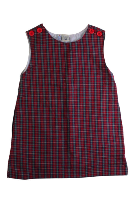 A Red Sleeveless Dresses from Smock Shop in size 2T for girl. (Front View)