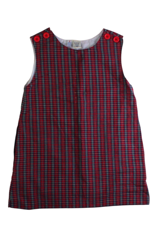 A Red Sleeveless Dresses from Smock Shop in size 2T for girl. (Front View)