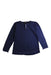 A Navy Long Sleeve Tops from Velveteen in size 4T for girl. (Front View)
