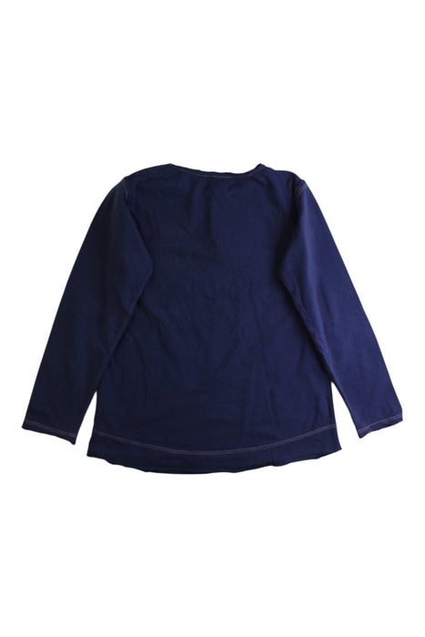 A Navy Long Sleeve Tops from Velveteen in size 4T for girl. (Back View)