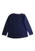 A Navy Long Sleeve Tops from Velveteen in size 4T for girl. (Back View)