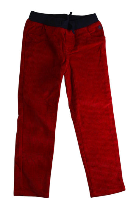 A Red Casual Pants from Petit Bateau in size 6T for boy. (Front View)