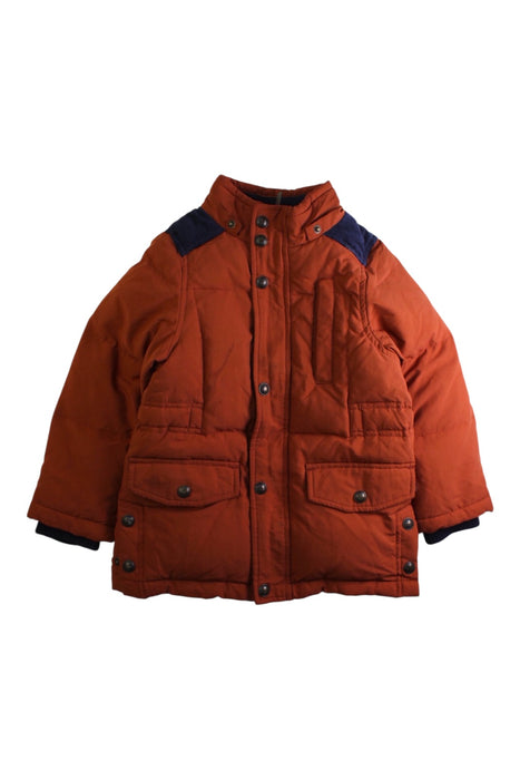 A Orange Puffer/Quilted Coats & Outerwear from Jacadi in size 4T for boy. (Front View)