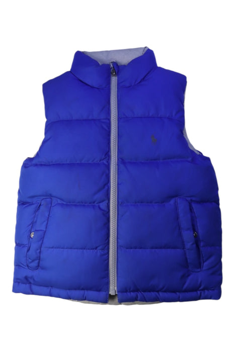 A Grey Outerwear Vests from Polo Ralph Lauren in size 5T for boy. (Front View)