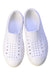 A White Sneakers from Native Shoes in size 11Y for boy. (Back View)
