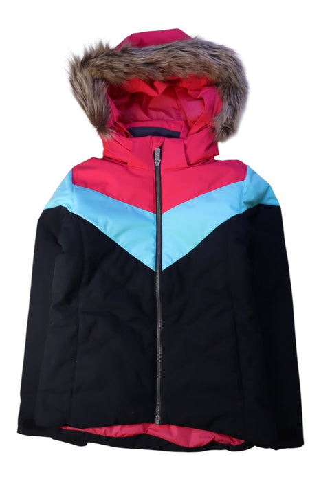 A Black Ski Jackets from Spyder in size 12Y for boy. (Front View)