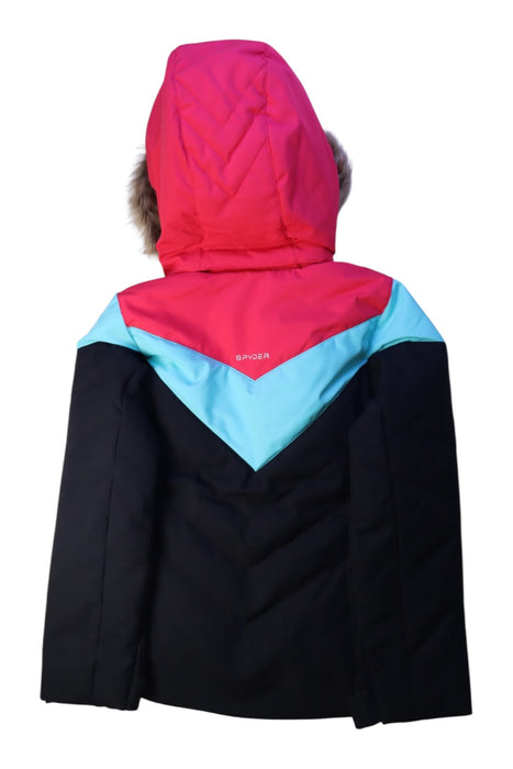 A Black Ski Jackets from Spyder in size 12Y for boy. (Back View)