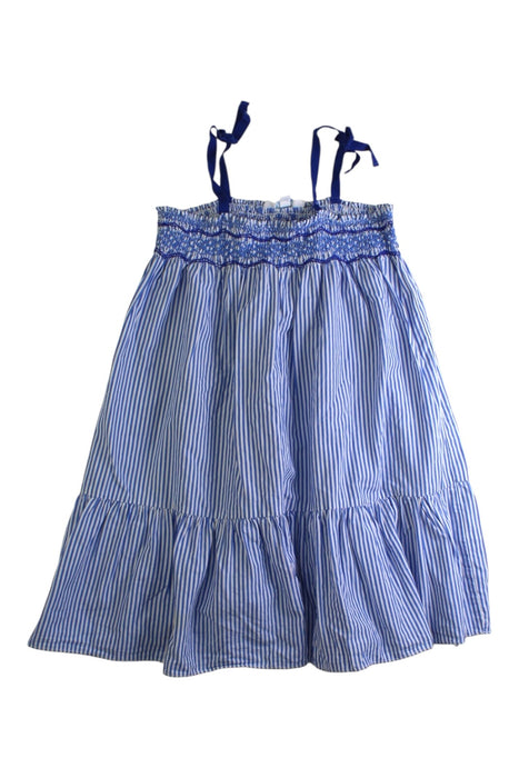 A Blue Sleeveless Dresses from Jacadi in size 3T for girl. (Front View)