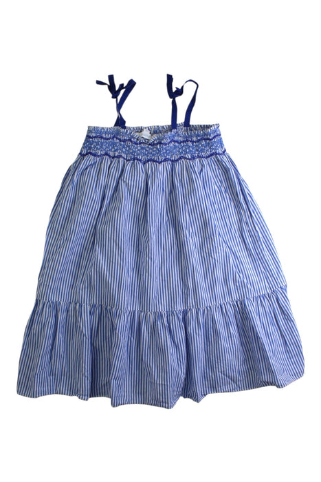 A Blue Sleeveless Dresses from Jacadi in size 3T for girl. (Back View)