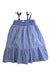 A Blue Sleeveless Dresses from Jacadi in size 3T for girl. (Back View)
