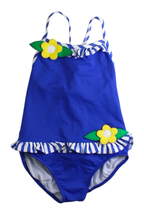 A Blue Swimsuits from Florence Eiseman in size 4T for girl. (Front View)